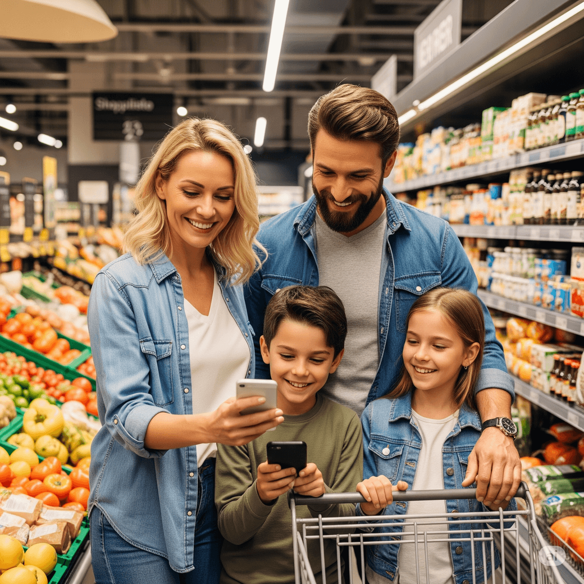 Couple shopping together